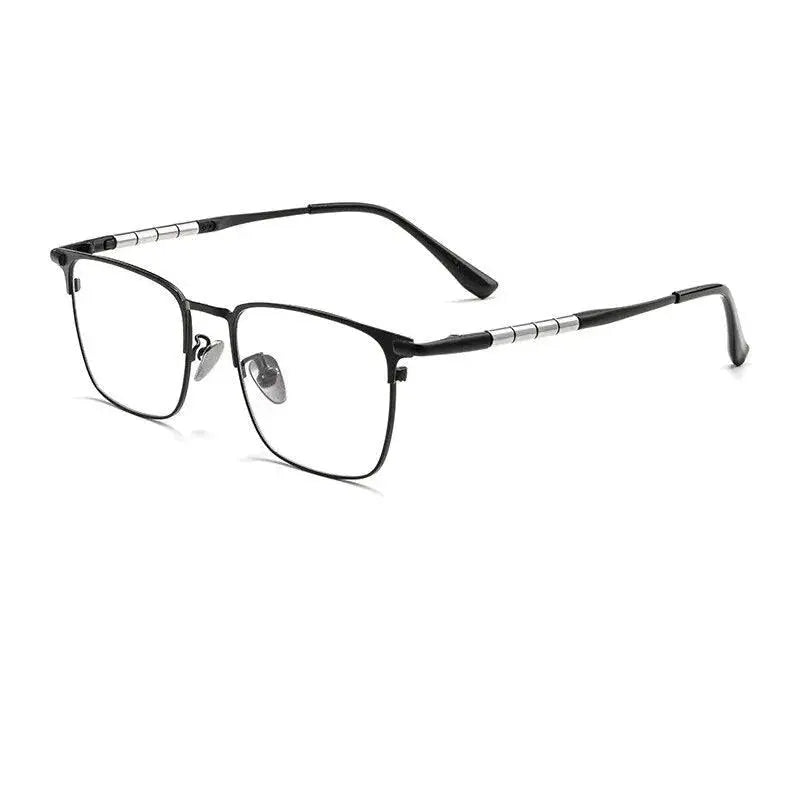 Unisex Square Full Rim Titanium Prescription Glasses 9009t — view 6 | Rx Spectacle
