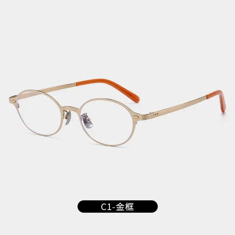 Unisex Oval Full Rim Titanium Prescription Glasses 272477 — view 3 | Rx Spectacle