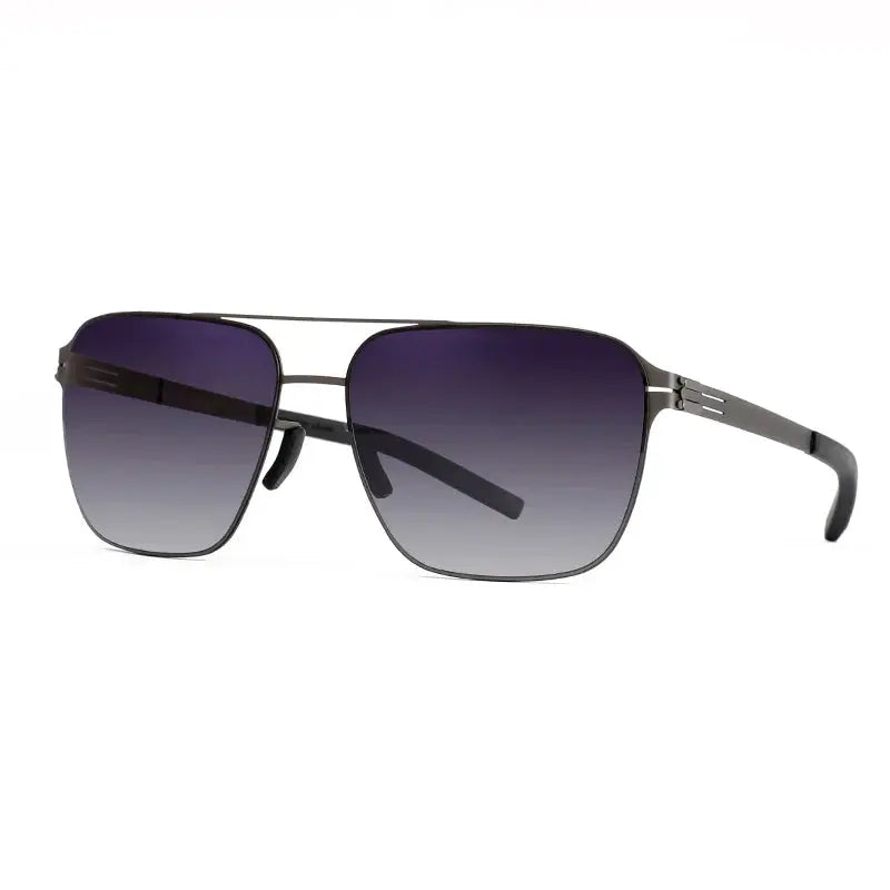 Men's Square Full Rim Stainless Steel Prescription Glasses 491759 — view 8 | Rx Spectacle