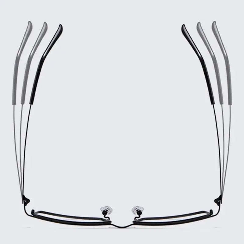 Men's Rectangular Full Rim Titanium Prescription Glasses J85517 — view 6 | Rx Spectacle