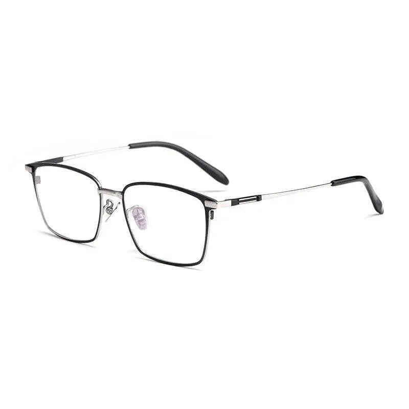 Unisex Square Full Rim Titanium Prescription Glasses L1831 — view 2 | Rx Spectacle