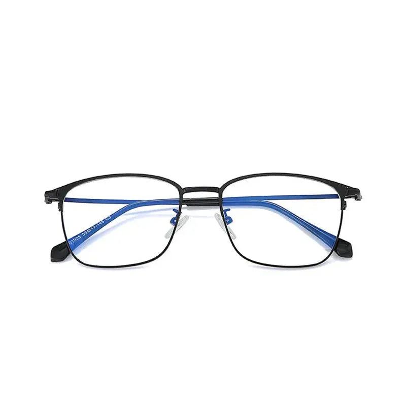 Unisex Square Full Rim Stainless Steel Reading Glasses 101905 — view 5 | Rx Spectacle