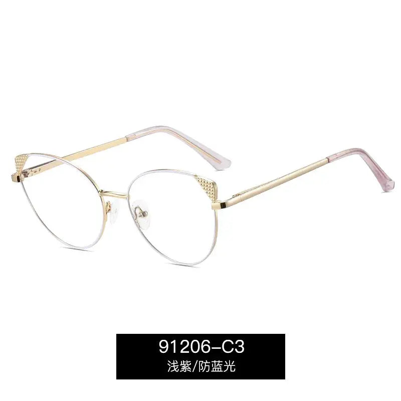Women's Cat Eye Full Rim Alloy Prescription Glasses 391206 — view 4 | Rx Spectacle