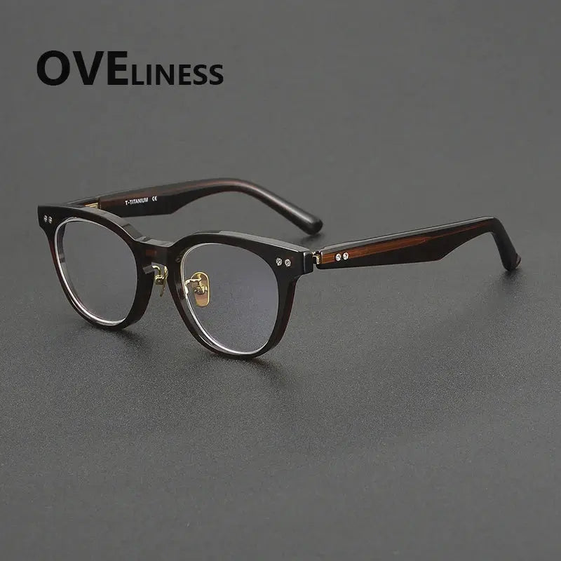 Unisex Round Full Rim Acetate Prescription Glasses 36902 — view 4 | Rx Spectacle