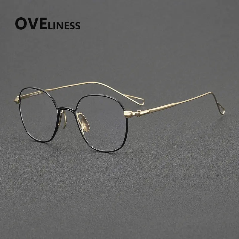 Unisex Polygon Full Rim Titanium Prescription Glasses 61156 — view 5 | Rx Spectacle