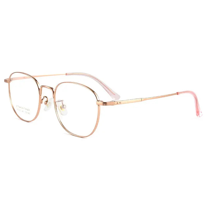 Women's Oval Full Rim Titanium Prescription Glasses 95053 — view 3 | Rx Spectacle