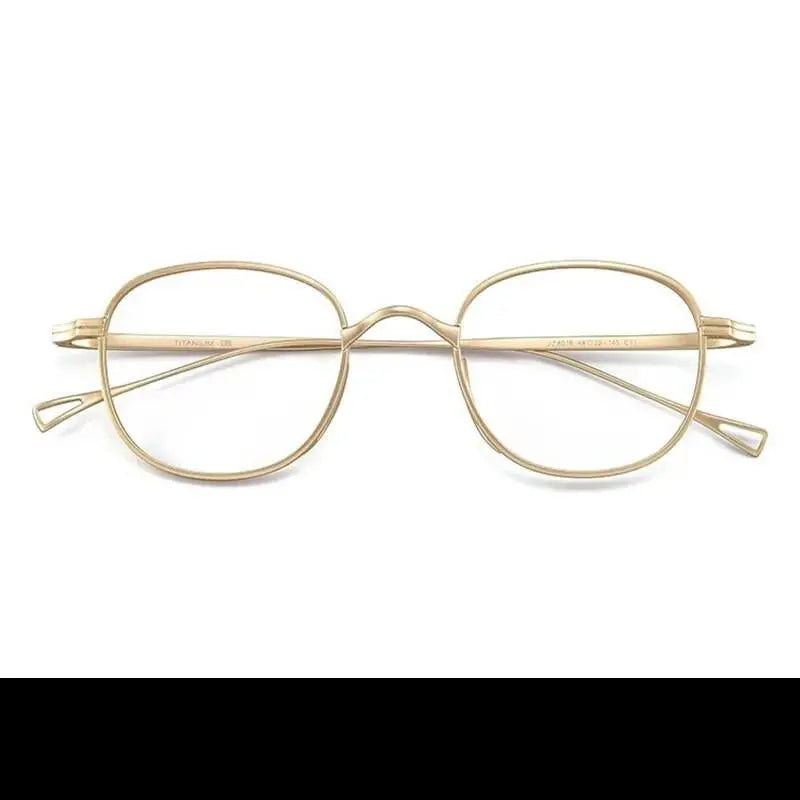 Unisex Round Full Rim Titanium Prescription Glasses 8016 — view 9 | Rx Spectacle