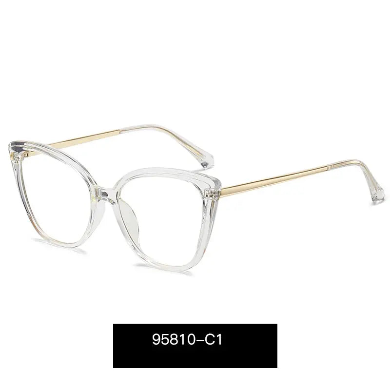Women's Cat Eye Full Rim TR90 Prescription Glasses 95810 — view 4 | Rx Spectacle