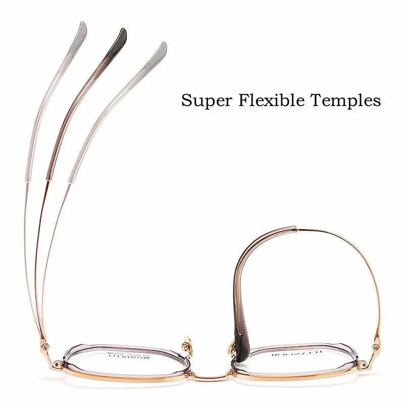 Unisex Square Full Rim Titanium Prescription Glasses Bv7011b — view 9 | Rx Spectacle