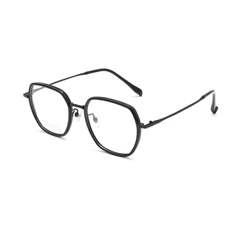 Unisex Polygon Full Rim Titanium Prescription Glasses H2230h — view 2 | Rx Spectacle