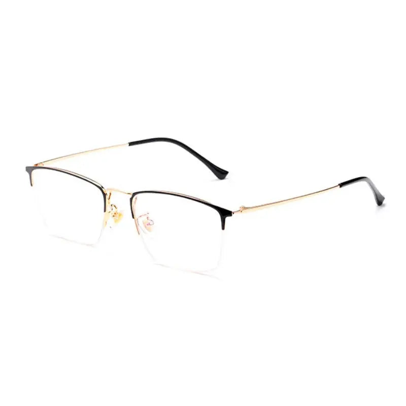 Women's Square Semi-Rimless Titanium Prescription Glasses 80174 — view 4 | Rx Spectacle