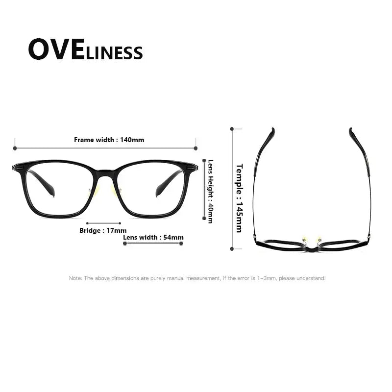 Unisex Square Full Rim Titanium Prescription Glasses 390012 — view 2 | Rx Spectacle