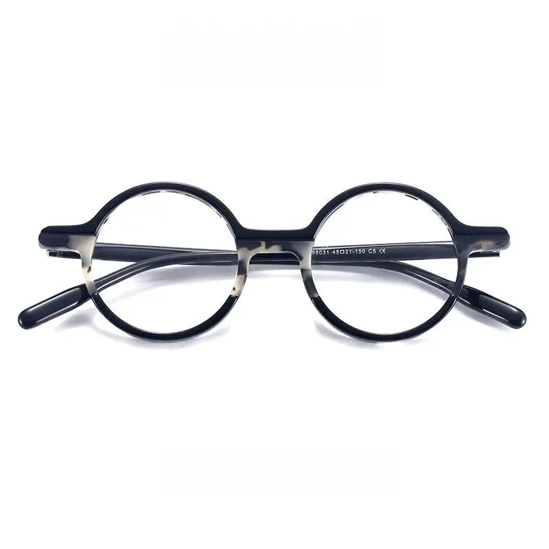 Women's Round Full Rim Acetate Prescription Glasses 98031 — view 9 | Rx Spectacle