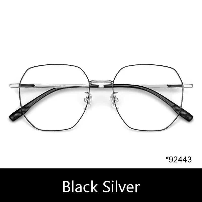 Unisex Oval Full Rim Titanium Flat Top Prescription Glasses 3244 — view 7 | Rx Spectacle