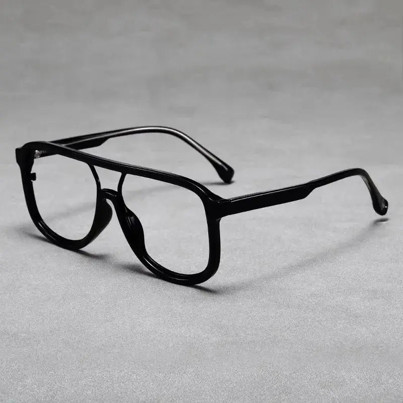 Unisex Square Full Rim Alloy Double Bridge Prescription Glasses 2230 — view 2 | Rx Spectacle