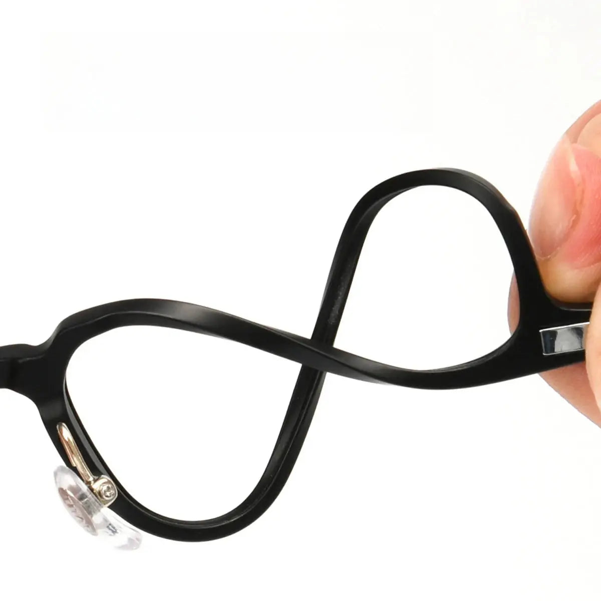 Unisex Square Full Rim Titanium Prescription Glasses Y93006 — view 4 | Rx Spectacle