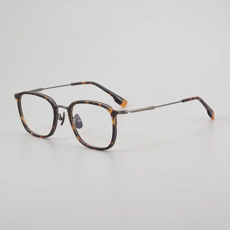 Men's Square Full Rim Titanium Prescription Glasses 366808 — view 5 | Rx Spectacle