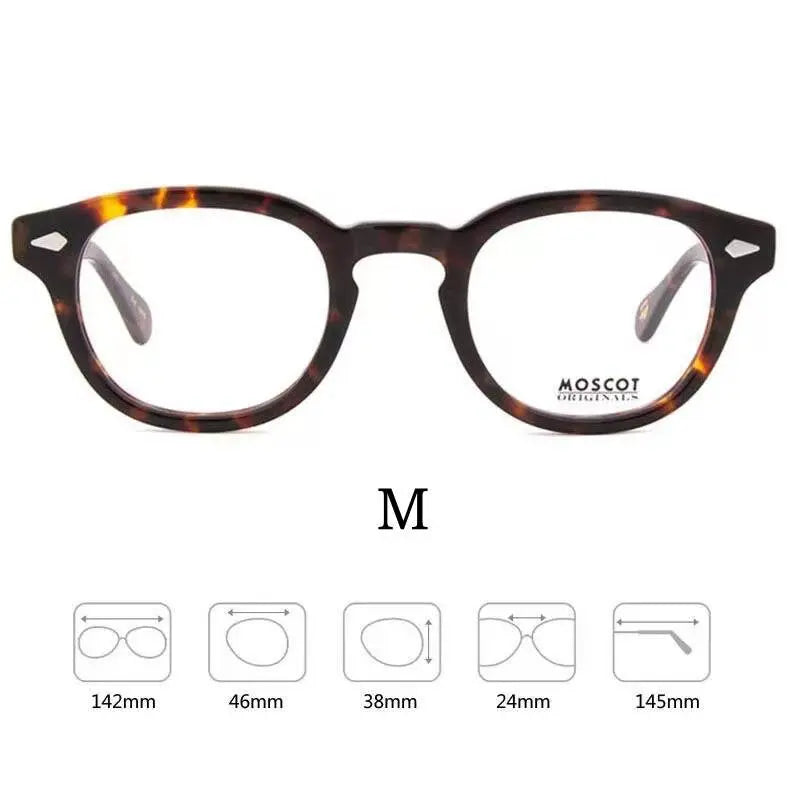 Unisex Round Full Rim Acetate Prescription Glasses Y1915 — view 24 | Rx Spectacle