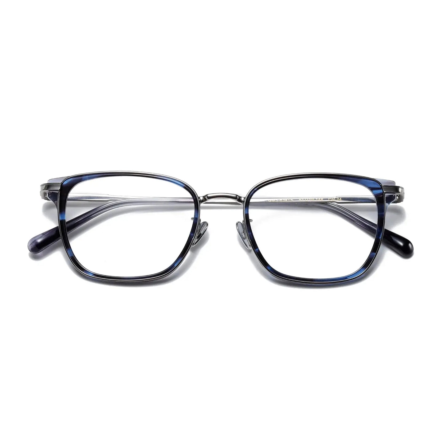 Unisex Square Full Rim Titanium Prescription Glasses 0634 — view 9 | Rx Spectacle
