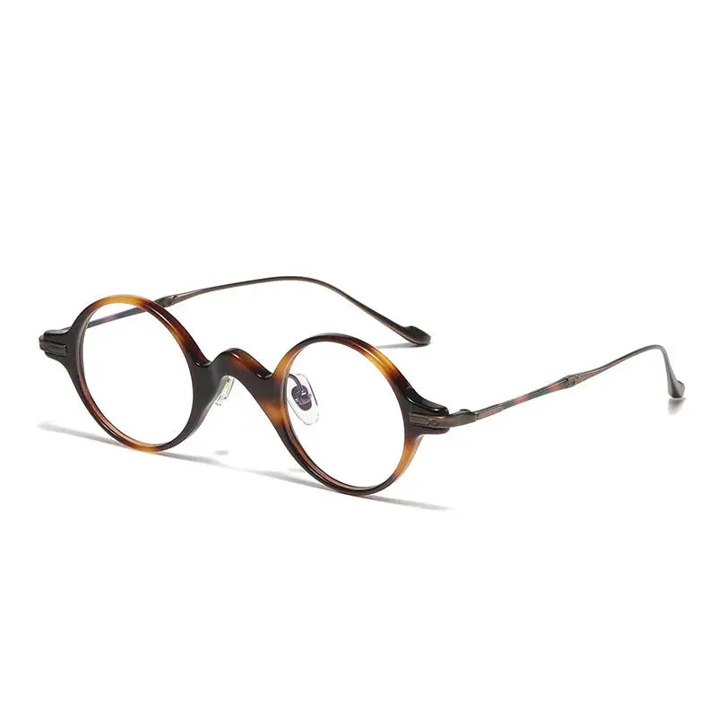 Unisex Round Full Rim Titanium Prescription Glasses 95950 — view 6 | Rx Spectacle