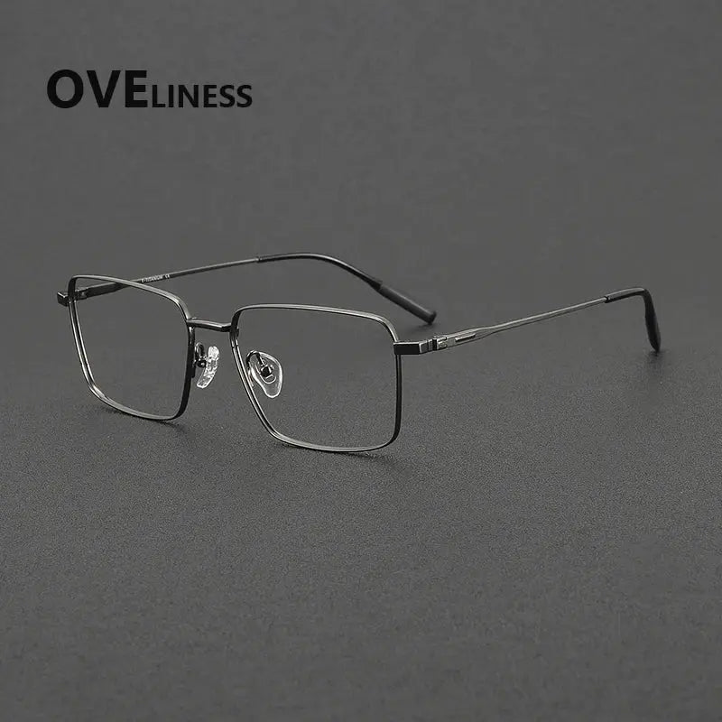 Unisex Polygon Full Rim Titanium Prescription Glasses 581058 — view 5 | Rx Spectacle