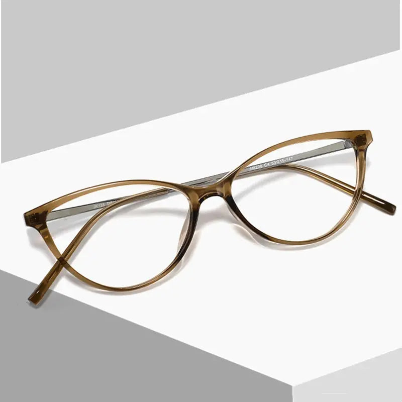 Women's Oval Full Rim Titanium Prescription Glasses 482381 — view 1 | Rx Spectacle