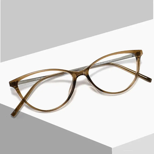 Women's Oval Full Rim Titanium Prescription Glasses 482381 — view 1 | Rx Spectacle