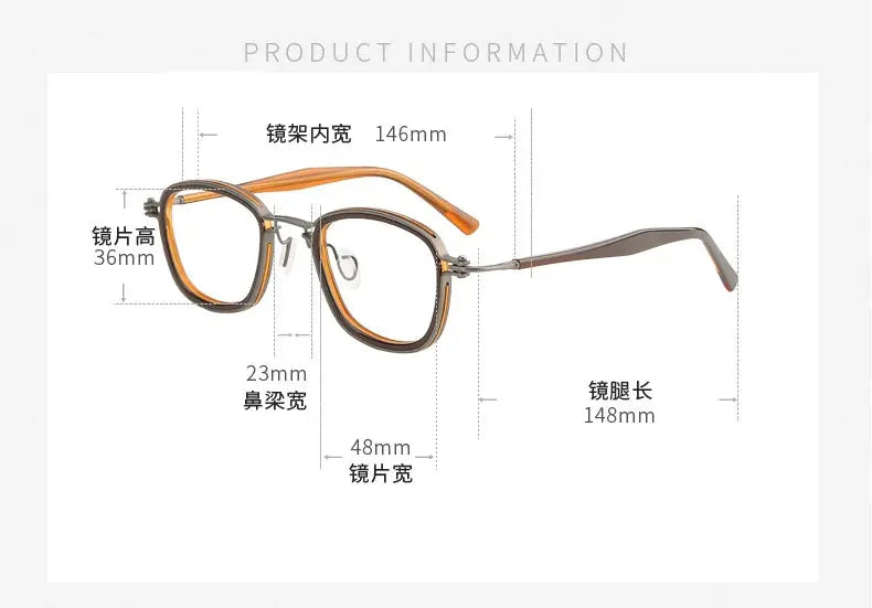 Unisex Polygon Full Rim Titanium Prescription Glasses 695861 — view 2 | Rx Spectacle