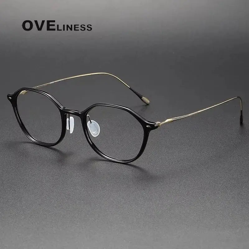 Women's Oval Full Rim Titanium Prescription Glasses 328651 — view 7 | Rx Spectacle