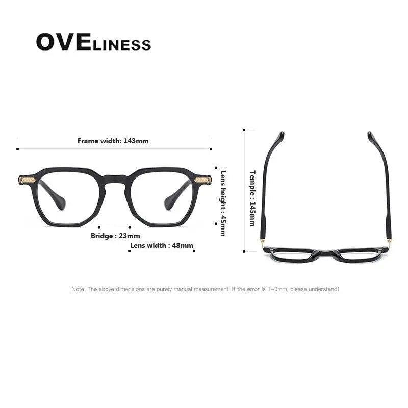 Unisex Square Full Rim Titanium Prescription Glasses 80855 — view 11 | Rx Spectacle