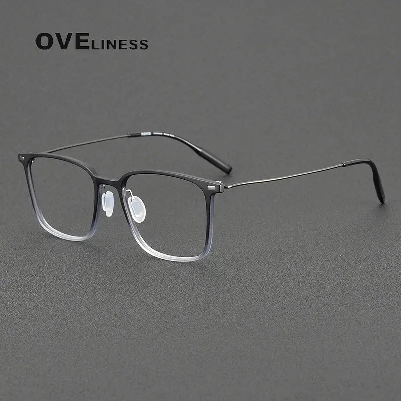 Women's Square Full Rim Titanium Prescription Glasses 368673 — view 6 | Rx Spectacle