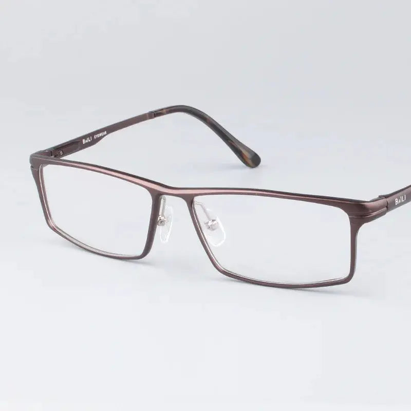 Men's Browline Full Rim Titanium Prescription Glasses 262479 — view 3 | Rx Spectacle