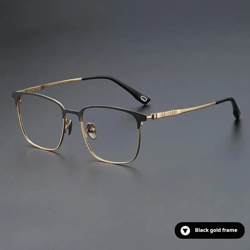 Unisex Square Full Rim Titanium Oversized Prescription Glasses 770806 — view 4 | Rx Spectacle