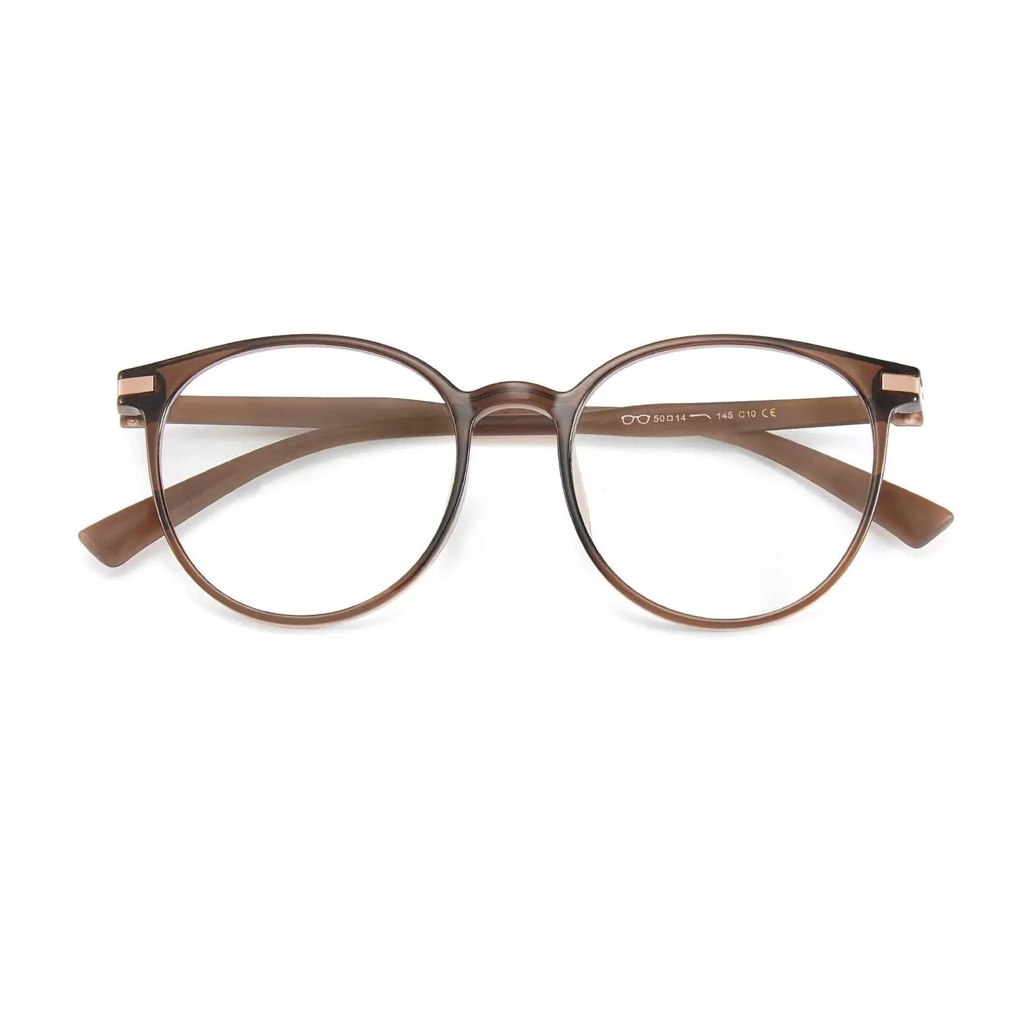 Unisex Round Full Rim TR90 Prescription Glasses Y01151 — view 9 | Rx Spectacle