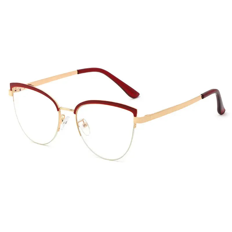 Women's Cat Eye Full Rim Alloy Prescription Glasses 95679 — view 7 | Rx Spectacle