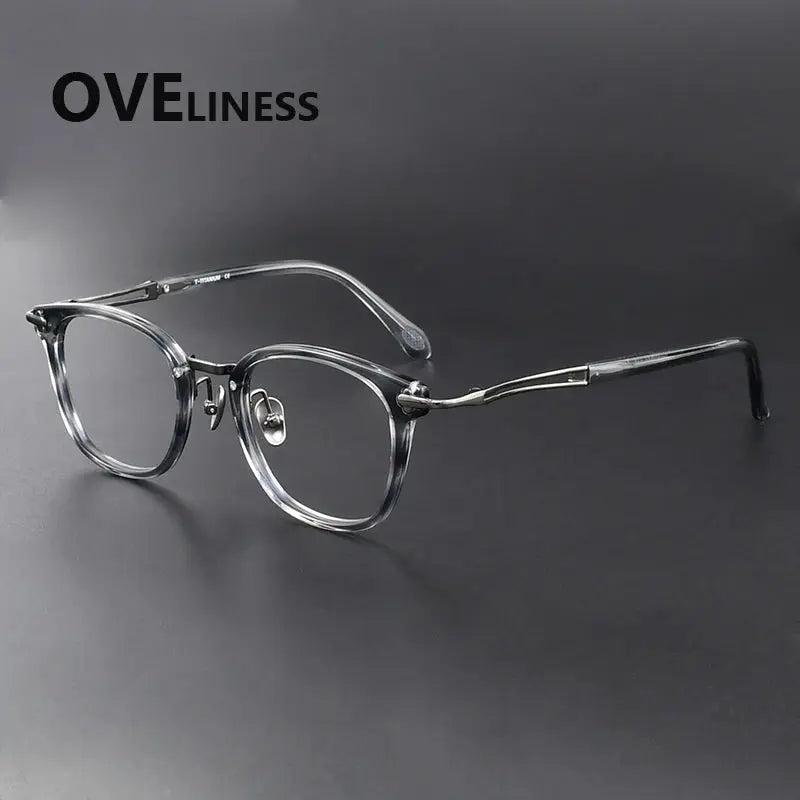 Unisex Oval Full Rim Titanium Prescription Glasses 369143 — view 7 | Rx Spectacle