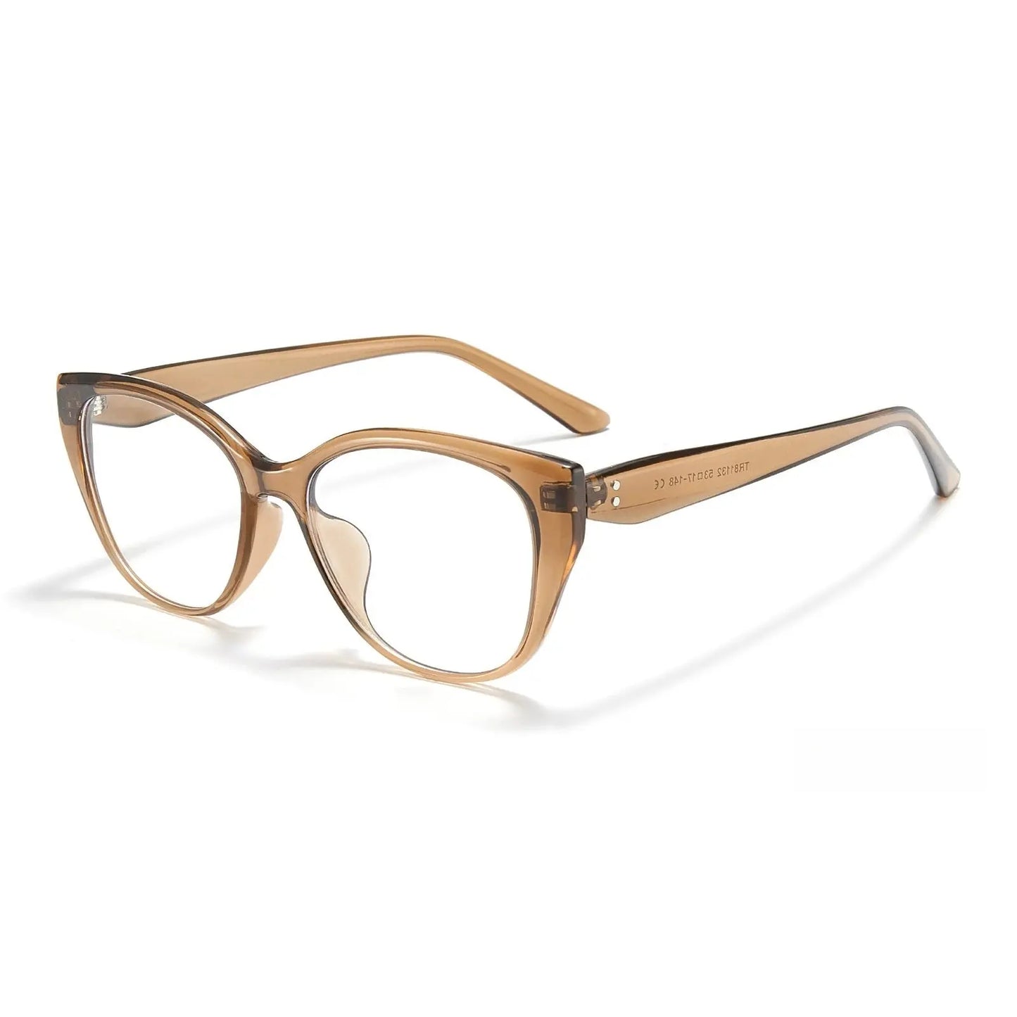 Women's Cat Eye Full Rim Titanium Prescription Glasses 81132 — view 8 | Rx Spectacle