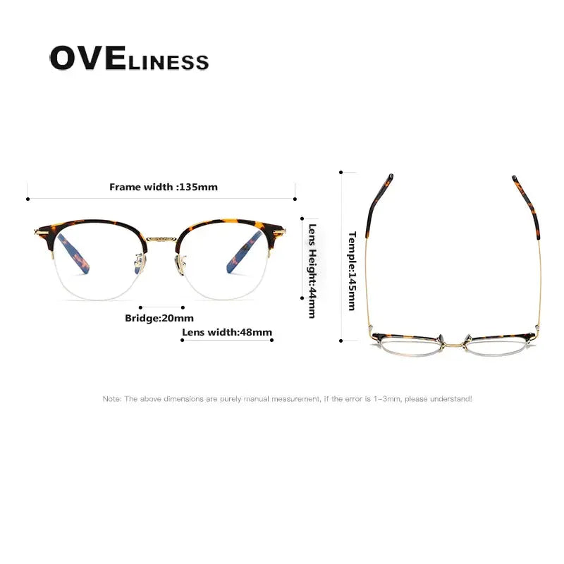 Women's Oval Full Rim Titanium Prescription Glasses 80988 — view 2 | Rx Spectacle