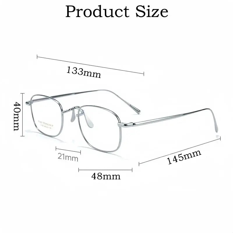 Women's Oval Full Rim Titanium Prescription Glasses 2129 — view 3 | Rx Spectacle