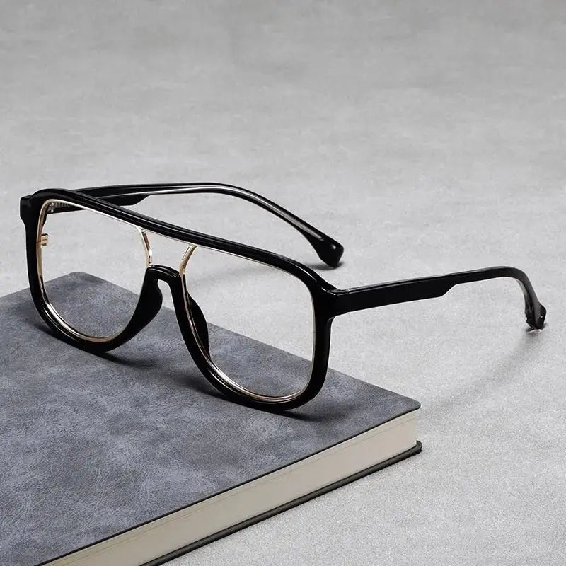 Unisex Square Full Rim Alloy Double Bridge Prescription Glasses 2230 — view 6 | Rx Spectacle