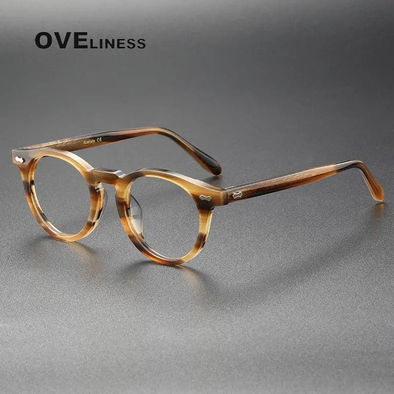 Unisex Round Full Rim Titanium Prescription Glasses 505 — view 7 | Rx Spectacle