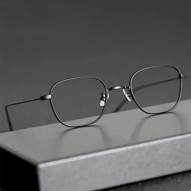Unisex Square Full Rim Titanium Prescription Glasses 199gms — view 5 | Rx Spectacle