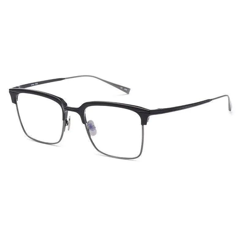 Men's Square Full Rim Titanium Prescription Glasses S1905 — view 4 | Rx Spectacle