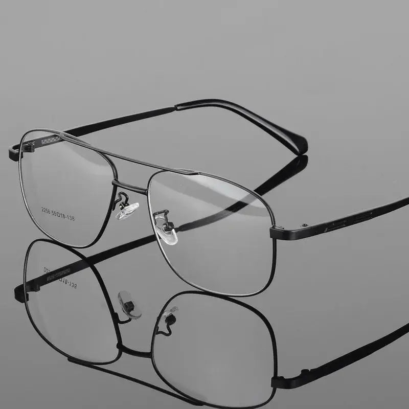 Men's Full Rim Titanium Double Bridge Prescription Glasses 225600 — view 4 | Rx Spectacle
