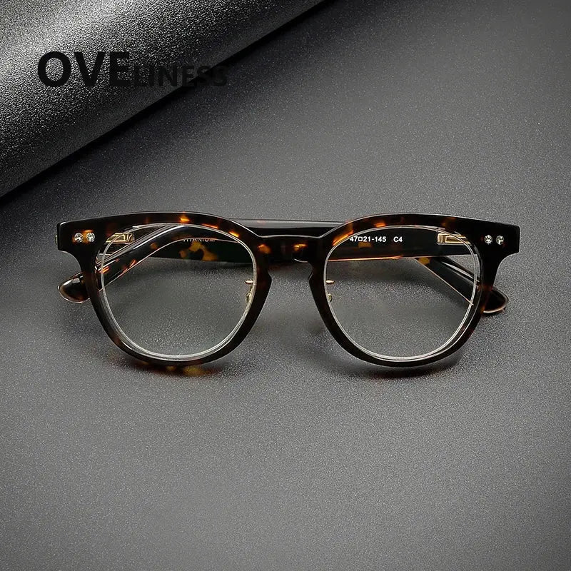 Unisex Round Full Rim Acetate Prescription Glasses 36902 — view 2 | Rx Spectacle