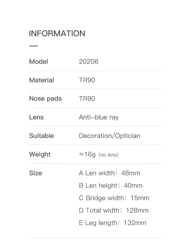 Unisex Square Full Rim Titanium Prescription Glasses 20206 — view 13 | Rx Spectacle