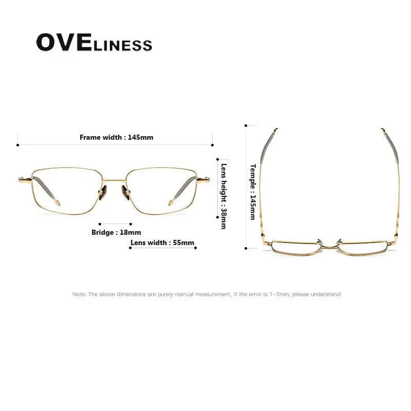 Unisex Polygon Full Rim Titanium Prescription Glasses 145185 — view 2 | Rx Spectacle