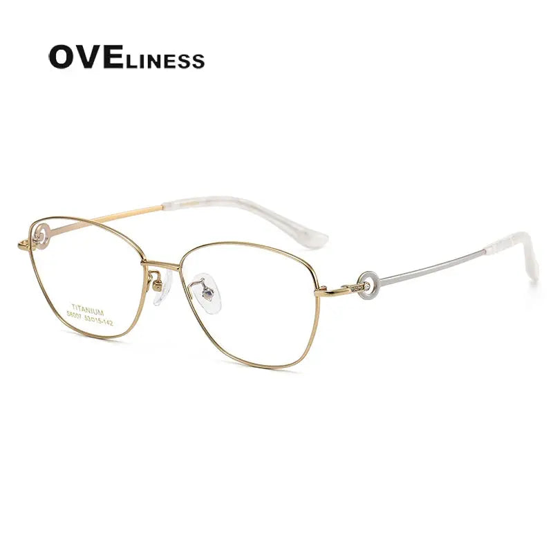 Women's Cat Eye Full Rim Titanium Prescription Glasses 196007 — view 10 | Rx Spectacle