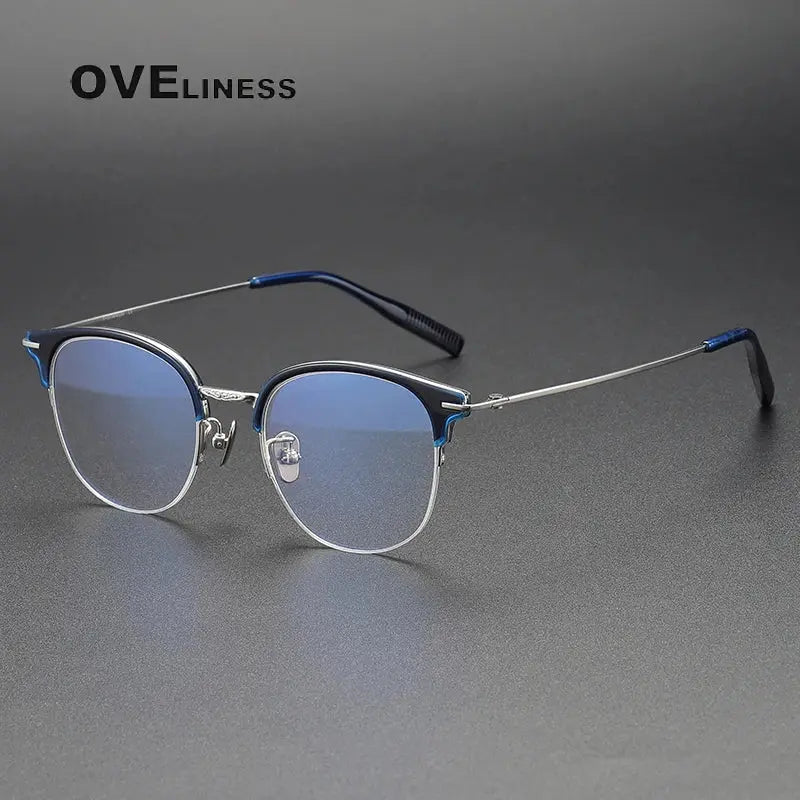 Women's Oval Full Rim Titanium Prescription Glasses 80988 — view 4 | Rx Spectacle