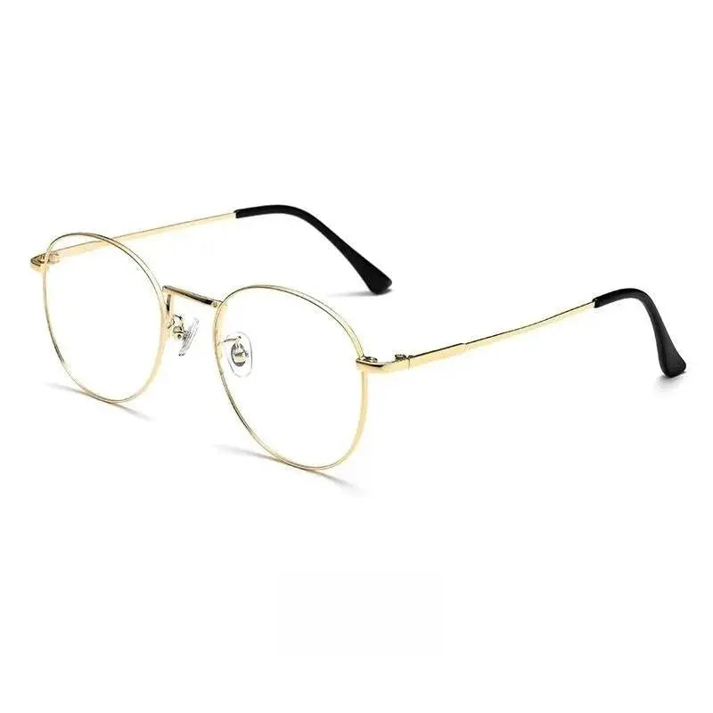 Men's Round Full Rim Titanium Prescription Glasses 9254 — view 10 | Rx Spectacle
